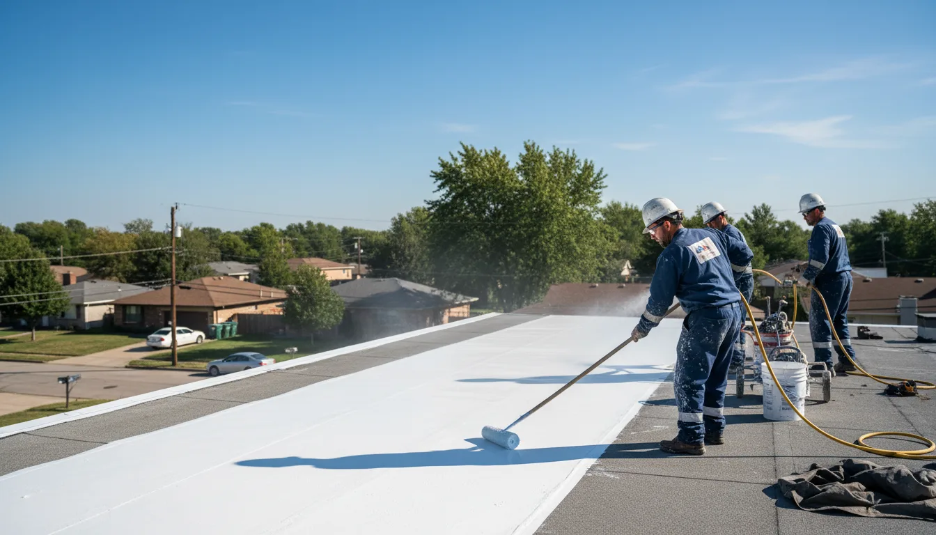 Commercial roof coating in Benedict, KS near me